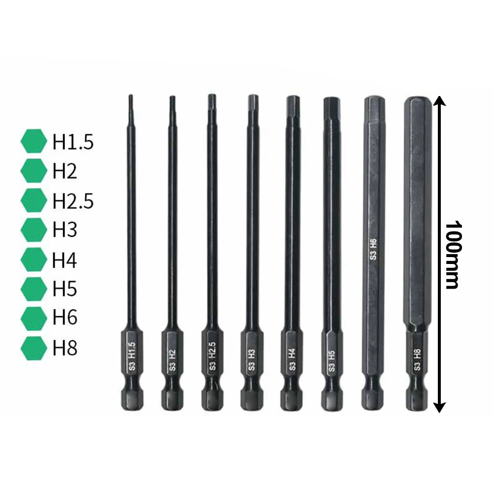 Screwdriver Bit Collection 8 Sizes with Magnetic Tips Designed to Fit Standard Power Tools Perfectly for Repairs