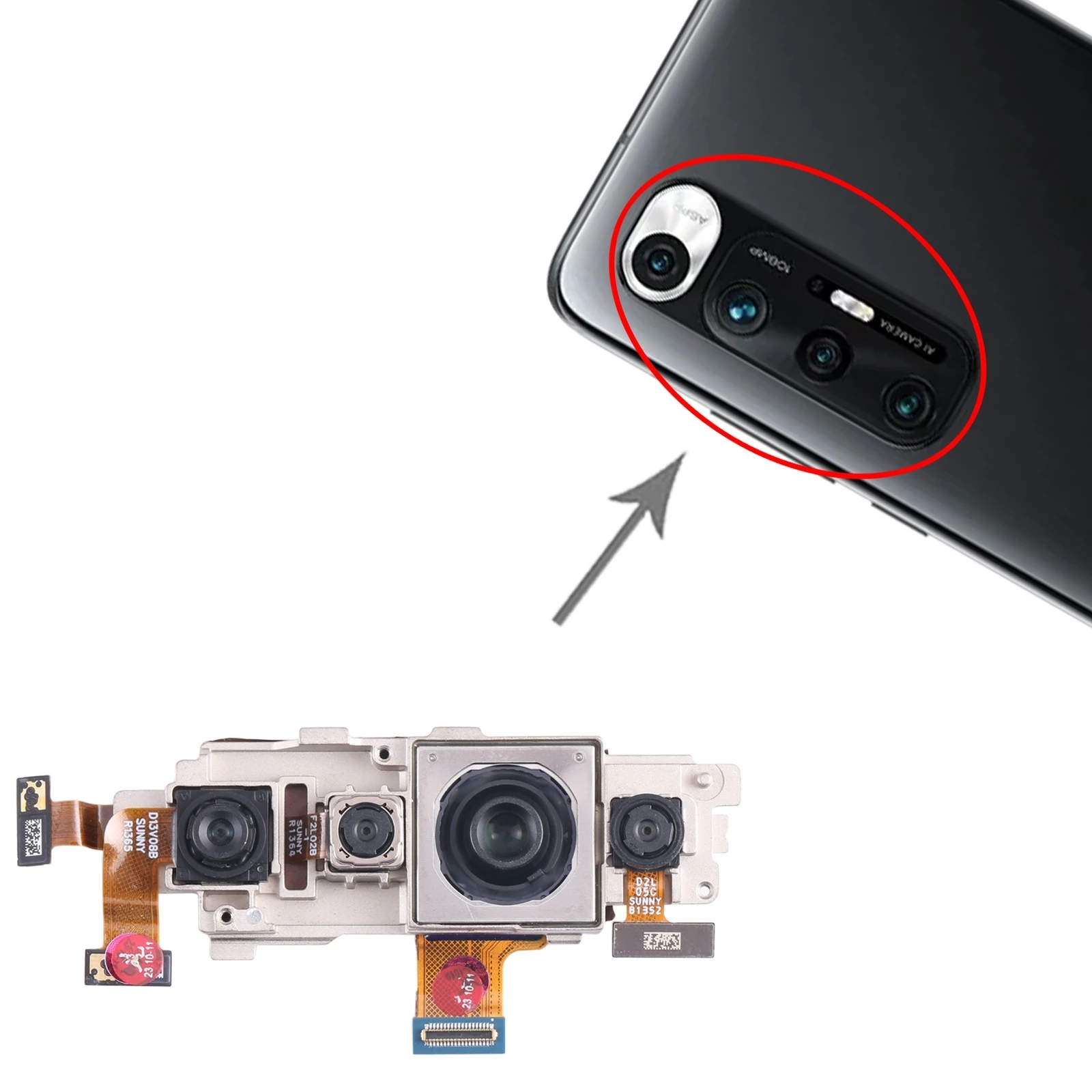 Original Camera Set for Xiaomi Mi 10 Pro 5G / Xiaomi Mi 10s / Xiaomi Mi 10 5G (Telephoto + Wide + Portrait + Main Camera)