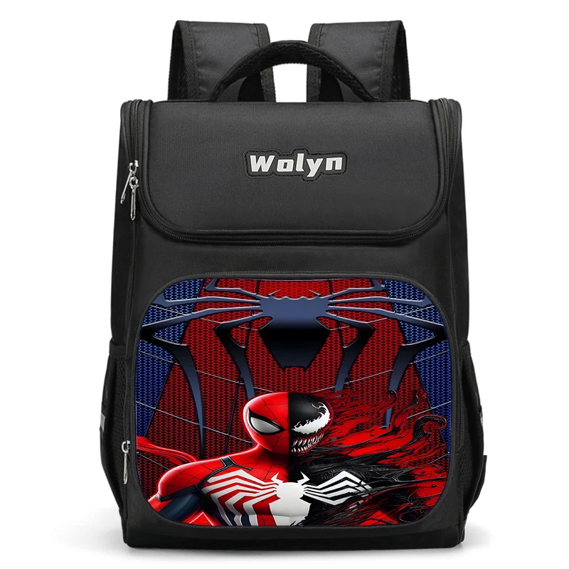 Grand sac à dos Spiderman Cartoon pour enfants, sac d'école pour garçons et filles, sac à dos de voyage pour hommes et femmes, durable et multi-compartiments