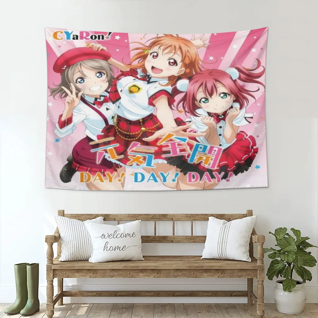 

Love Live! Sunshine!! Fabric Tapestry for Wall Bedroom Room Decorating Items