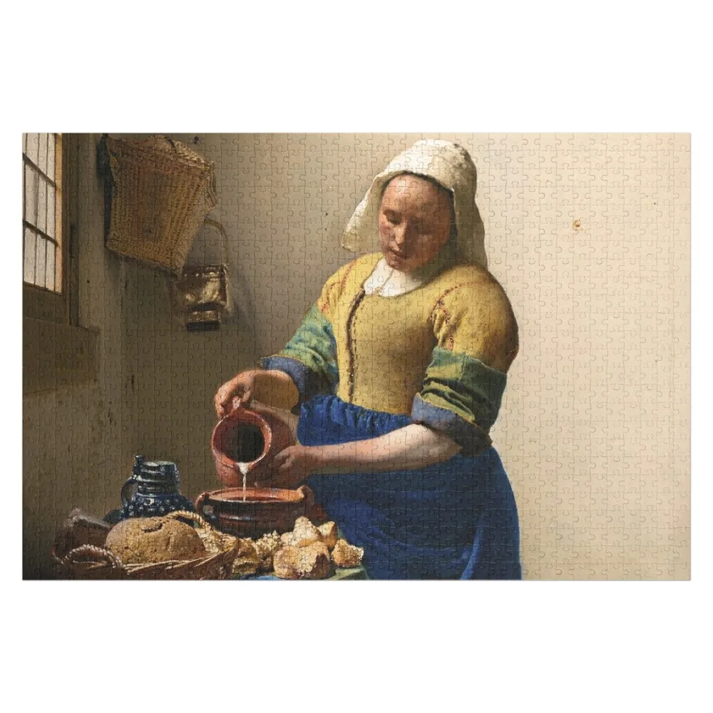 

Johannes Vermeer The Milkmaid Jigsaw Puzzle Baby Toy Personalized Kids Gifts Wooden Adults Personalized Gift Ideas Puzzle