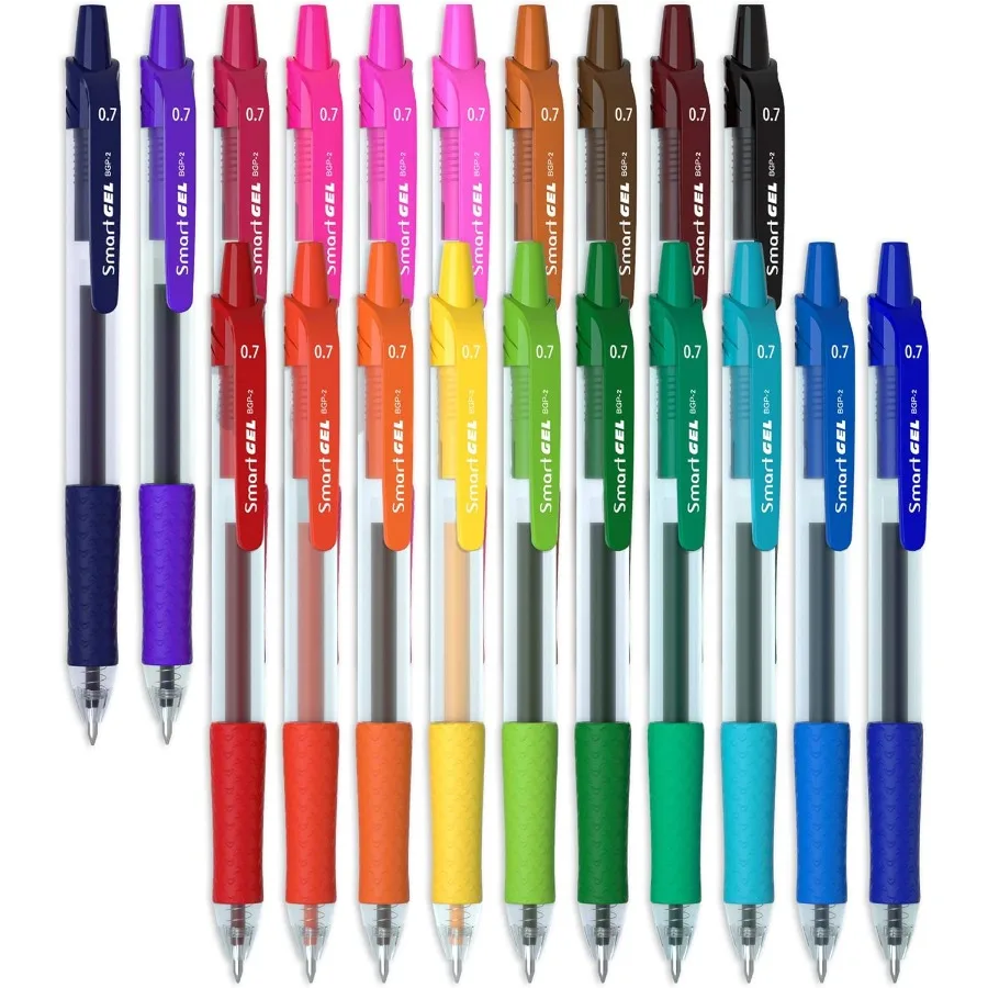 

20 Colo Medium Point Colored Pens Retractable Gel Ink Pens with Comfort GripSmooth Writing for Jourl Notebook Planner in Office