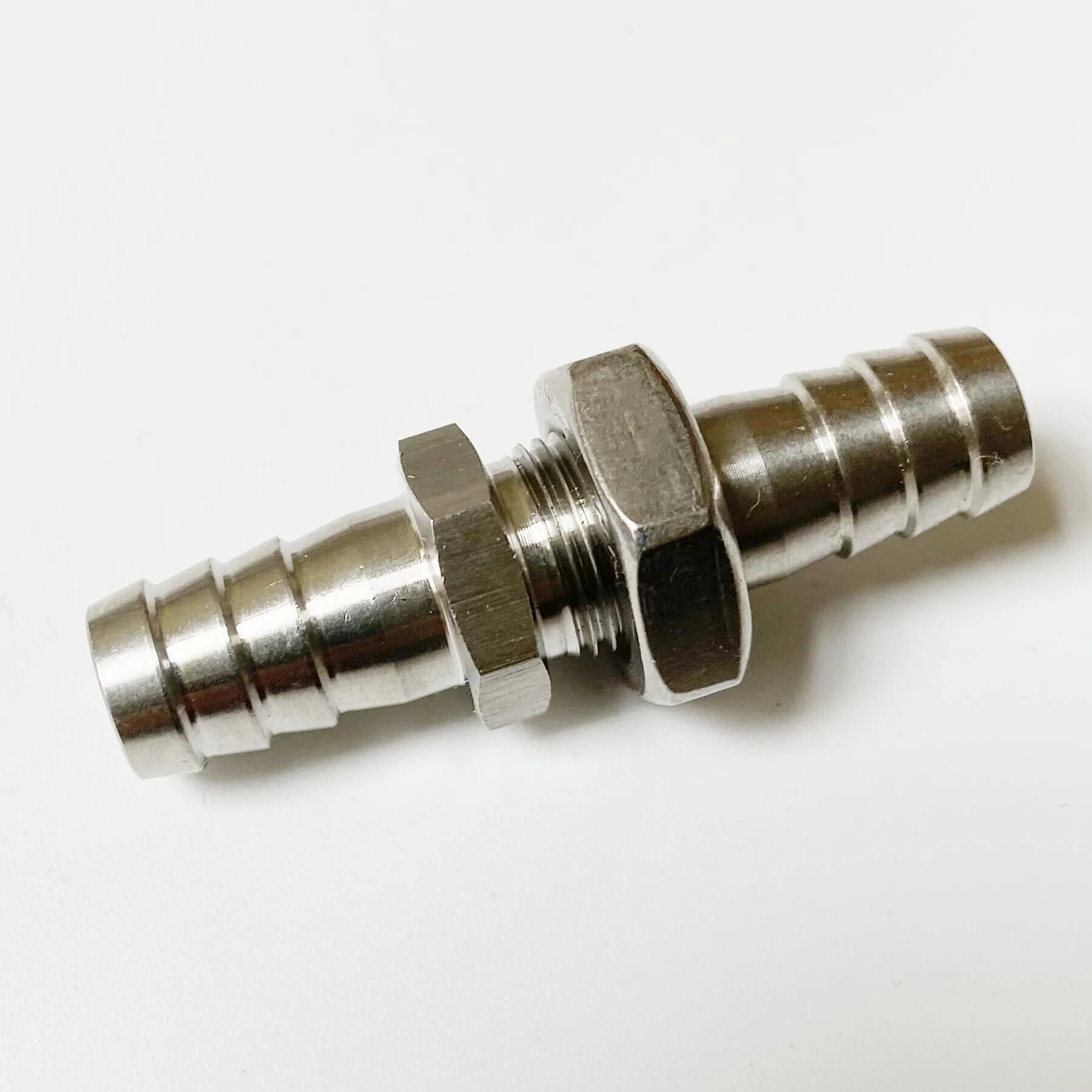 3/4/6/8/10/12/14/16/20mm Hose Barb OD 304 Stainless Steel Bulkhead Equal Pipe Fitting Connector