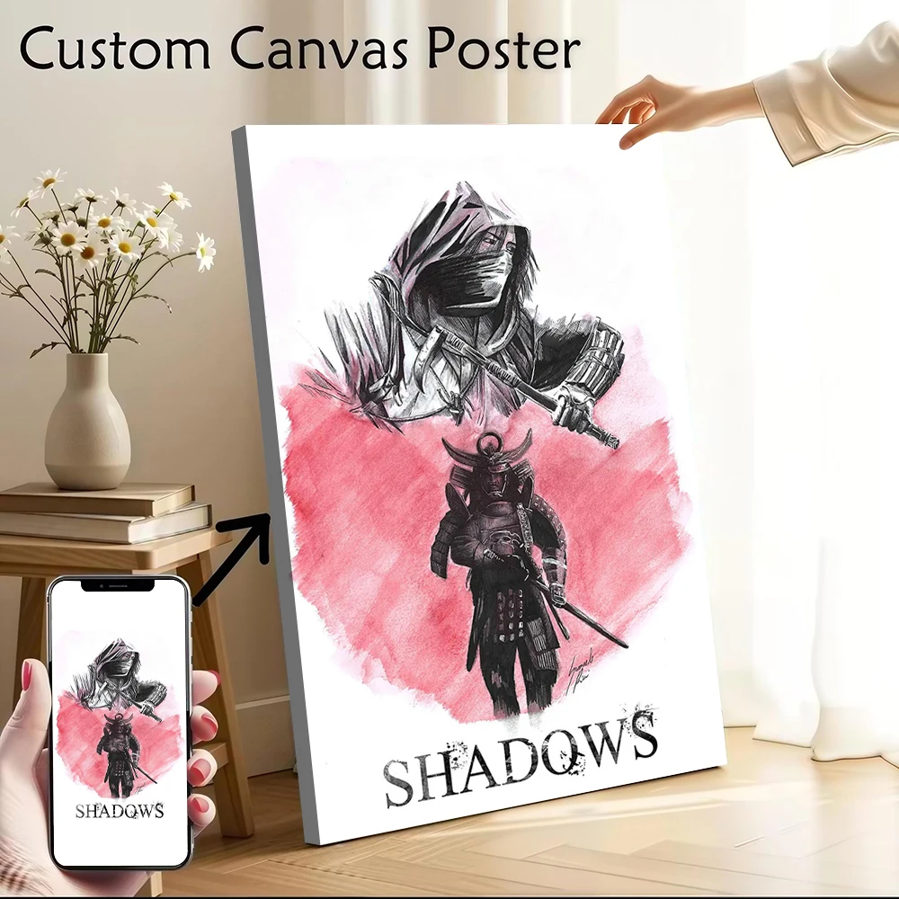 Shadows Canvas Poster Wall Art Customizable High Quality Printed Picture for Decor Living Room Decorating Interior Wand Deko