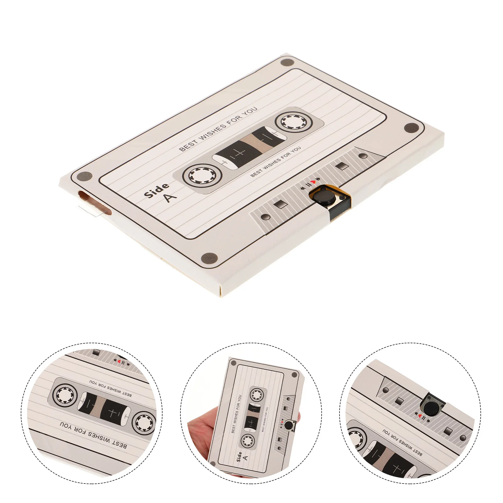 

Recording Greeting Card Cassette Tape Recordable Sounding Birthday Insert Cardboard Plus