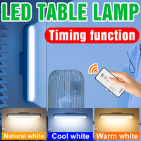 LED Desk Lamp 3 Color Switching USB Rechargeable Reading Light LED Magnetic Hanging Night Light Stepless Dimming Remote Control