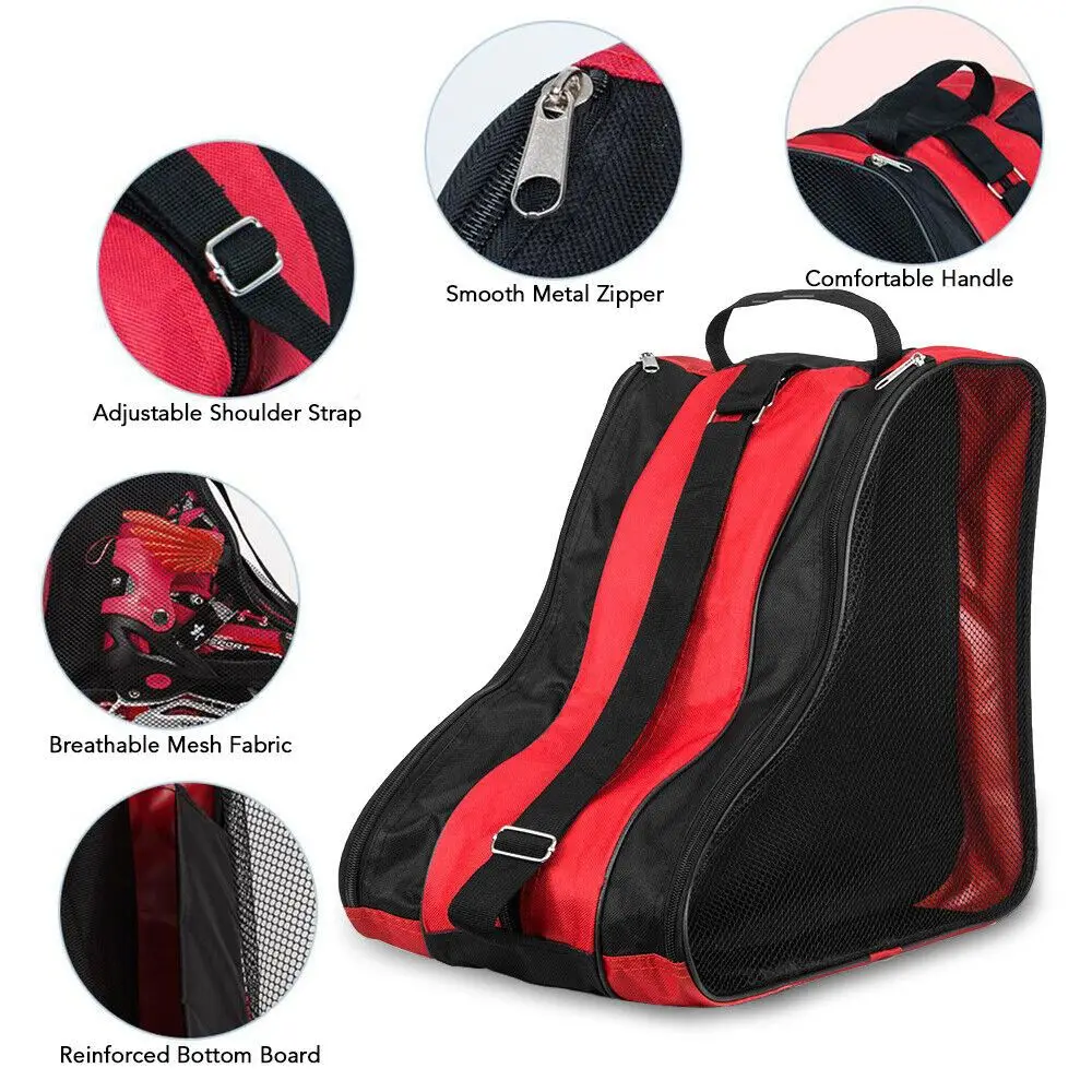 Breathable Roller Skate Three-layer Skating Large Capacity Roller Skating Bag Carry Bag