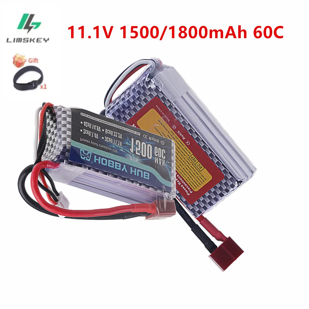 1500mAh 1800mAh 11.1V 60C Lipo Batteries for 3S RC Lipo Battery with T XT30 XT60 Plug For RC Drone Car Truck Helicopter Boats