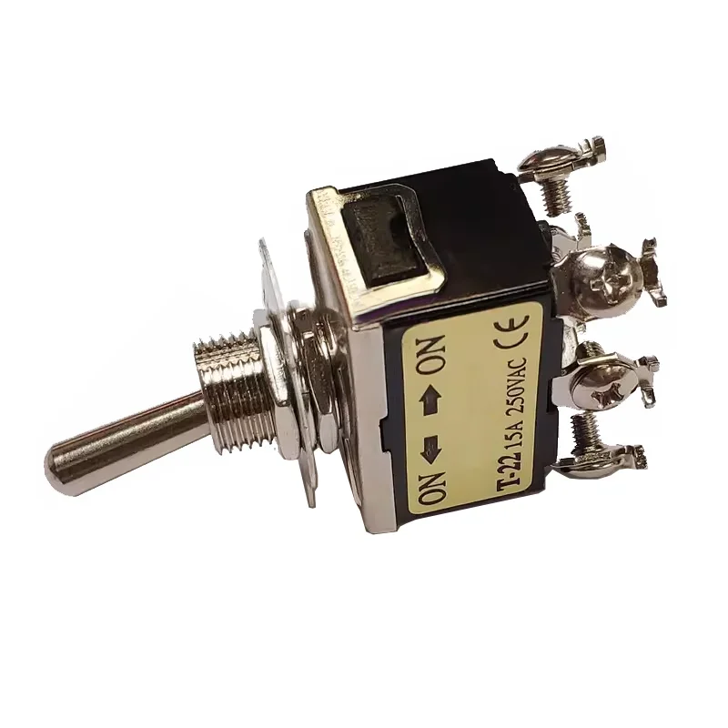 Original T-22BS CE certified double pole double throw ON-ON 6-pin 2-stop T-22 Head/Toggle/Toggle switch 15A250V M12