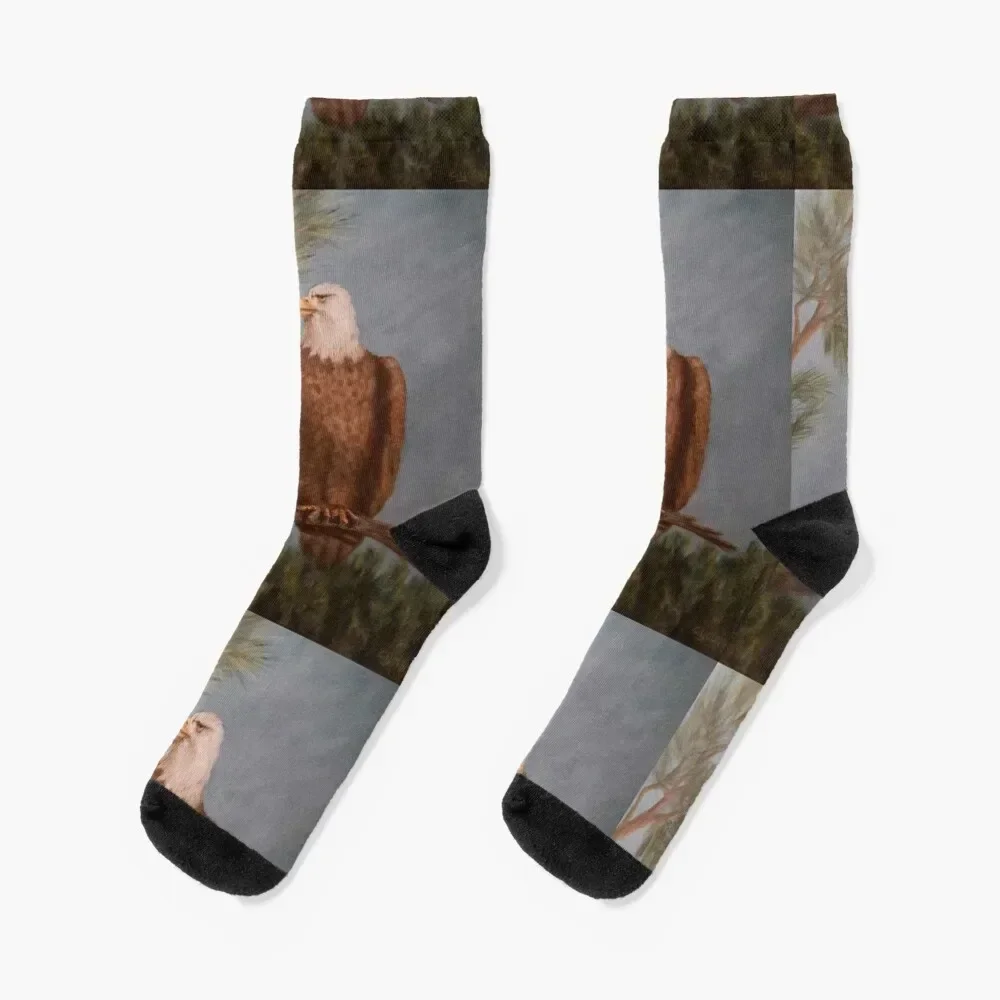 

Bald Eagle in the Wild Socks basketball fashionable compression New year's Socks For Man Women's