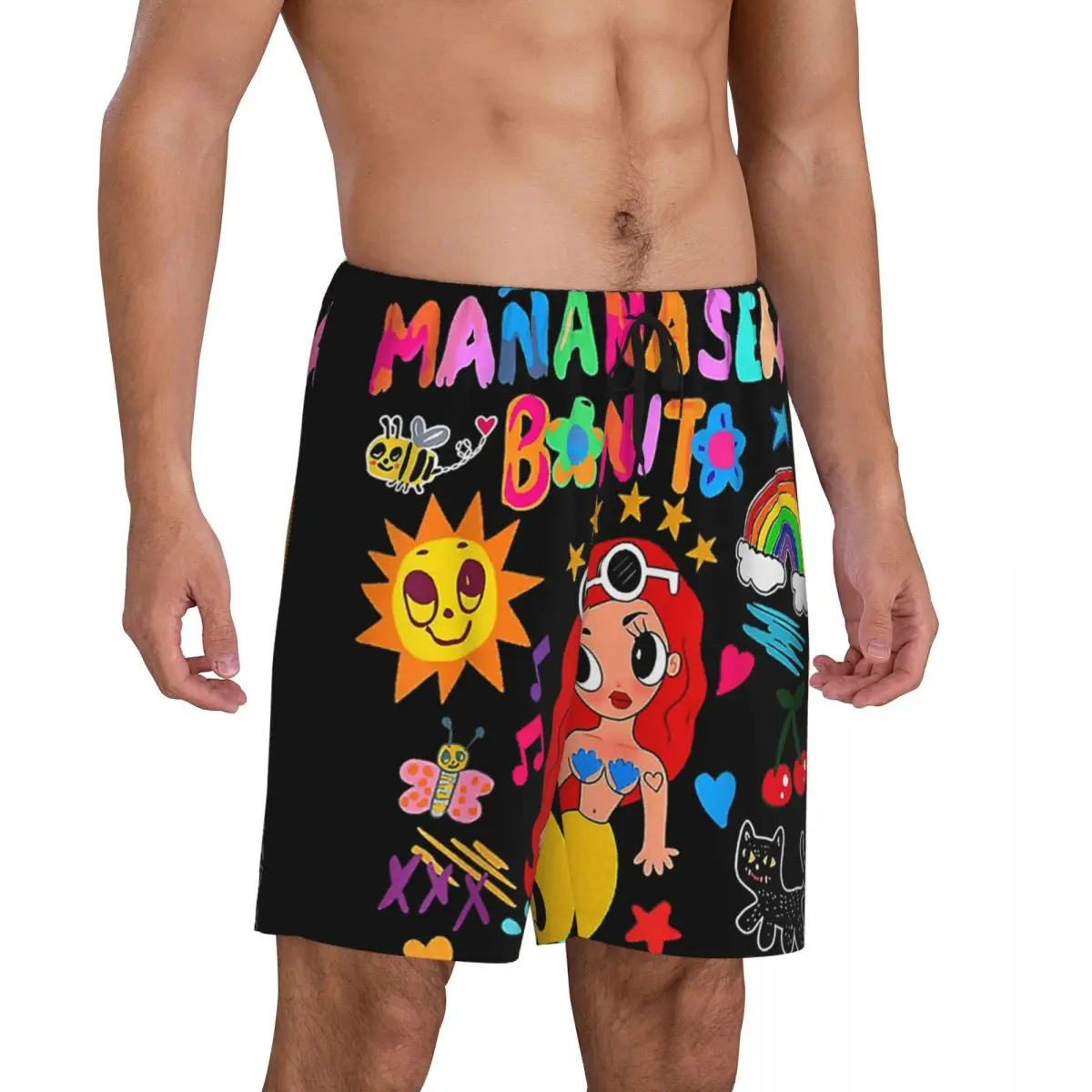 Custom Manana Sera Bonito Colombian Singer Karol G Pajama Bottoms Men Lounge Sleep Shorts Drawstring Sleepwear Pjs with Pockets