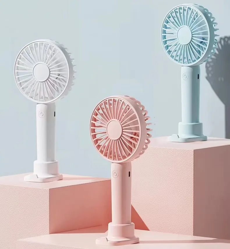 USB Fan Mini Rechargeable Hand Held Fan Mini Portable Fan with Phone Holder