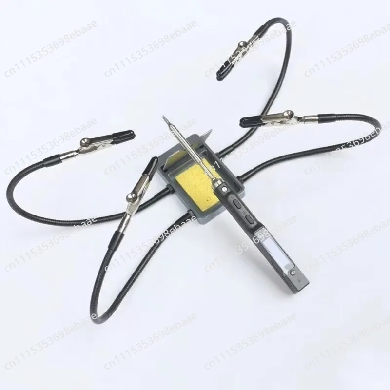 4In1 Soldering Iron Stand Station Tool with Helping Hands Clips Magnifier for TS101 TS80P RGS65 Work Holder