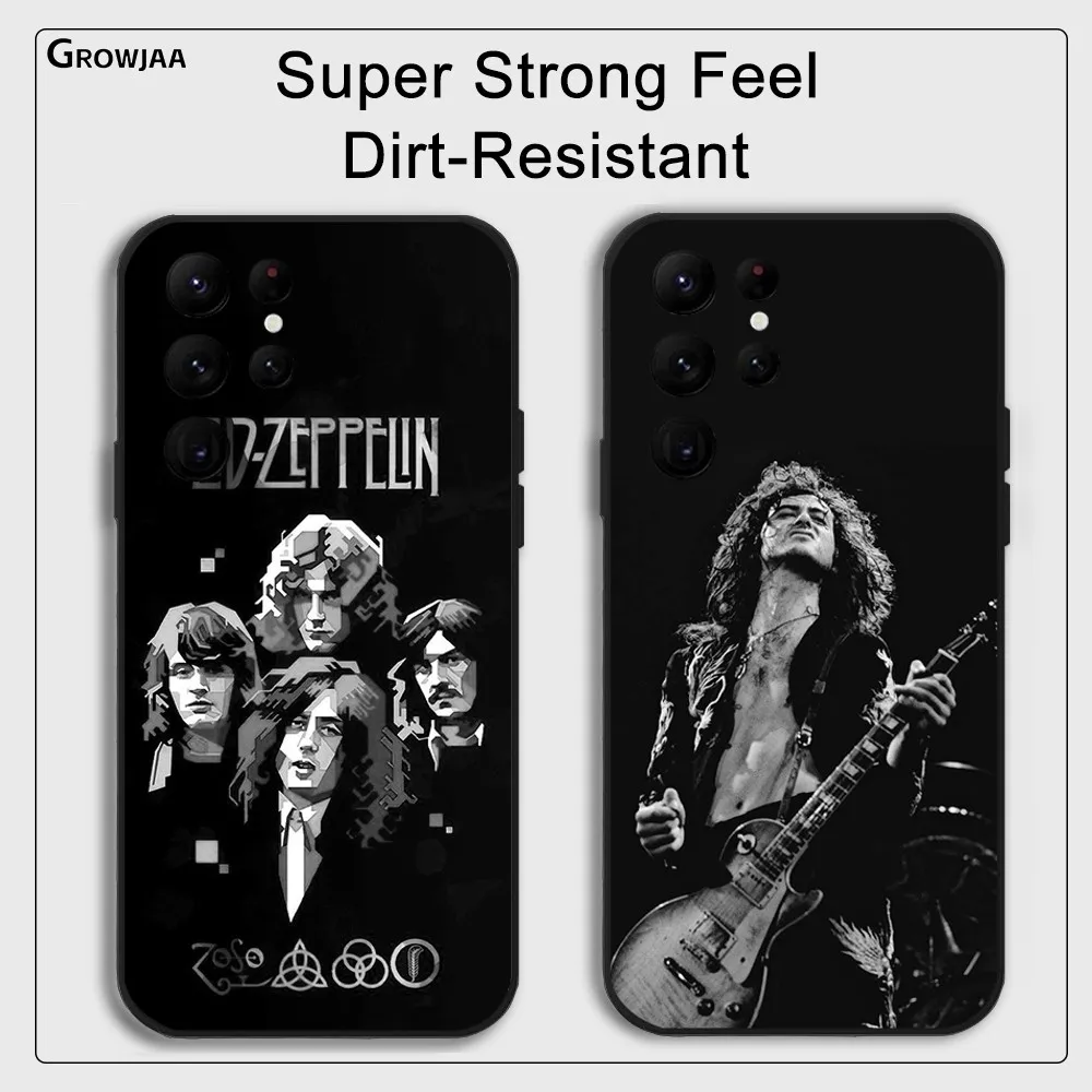 L-Led Band Z-Zeppelin Phone Case for Samsung Galaxy S24 Ultra S22 S23 Ultra S21 S20 Shockproof Protective Silicone Funda