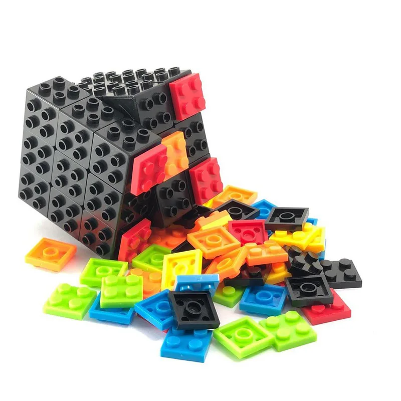 Building Blocks Cube Puzzle Decompression Fidget Toy Magic Cube Intelligence Puzzle assemblato giocattolo educativo per regalo per bambini