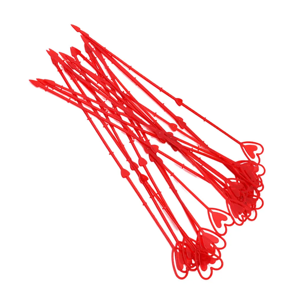 80 قطعة شكل قلب زهرة حامل العلامة باقة حمراء كليب إدراج حفل زفاف عيد ميلاد الديكور ورقة كليب باقة المواد #6