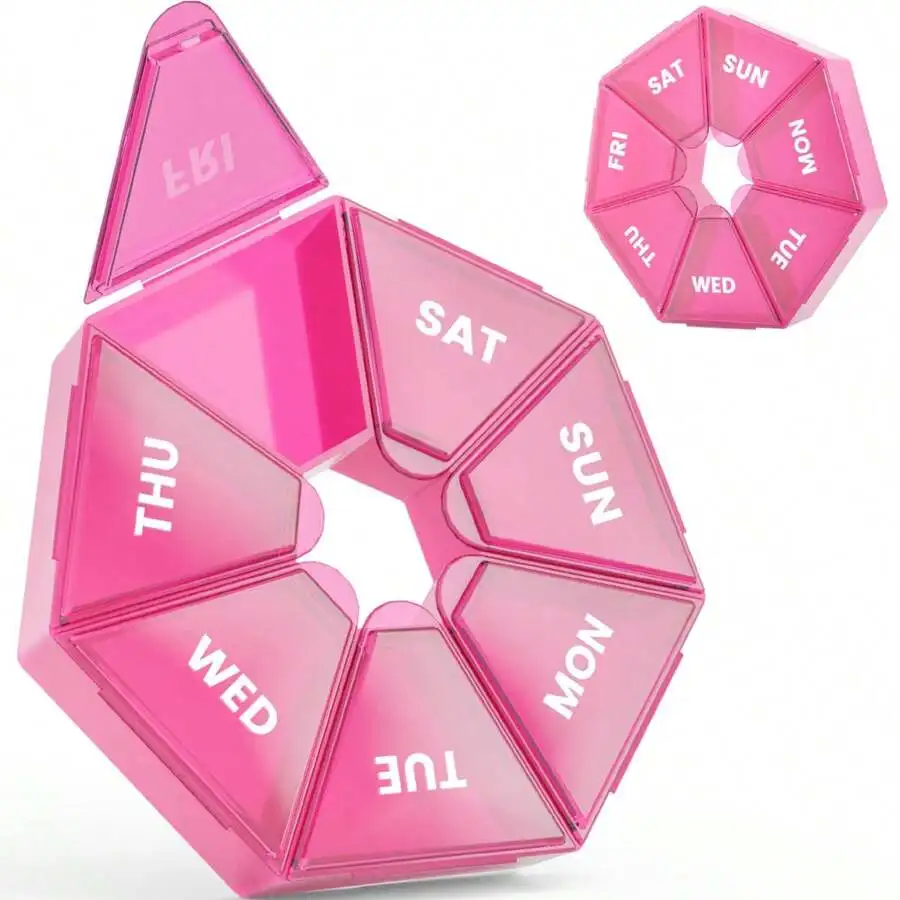 Living room, bedroom, round medicine box, small medicine box, mini table, portable medicine distribution and storage box
