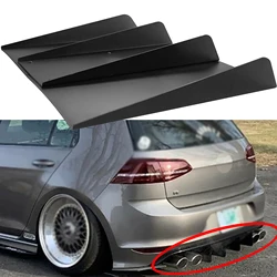 Universal Car Rear Diffuser Bumper 4 Shark Fins Spoiler Lower Splitter For VW Golf MK7 MK7.5