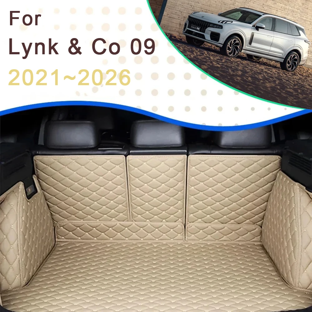 

Car Rear Trunk Mats For Lynk & Co 09 2021~2026 Leather Storage Pad Cargo Carpet Cover Mud Auto Interior Accessories 2024 2023