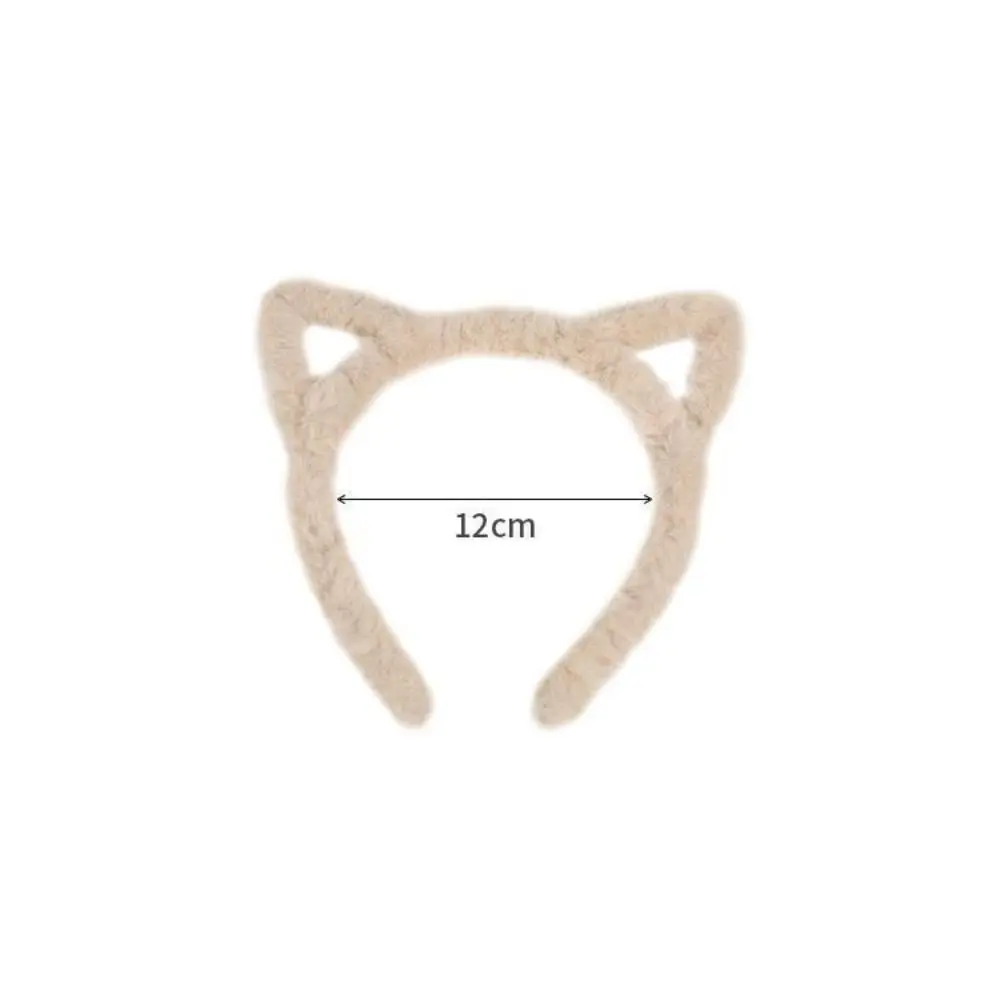 Desenhos animados gato orelha Headband, Headhoop portátil, cor sólida, leve, acessórios de cabelo, doce, bonito