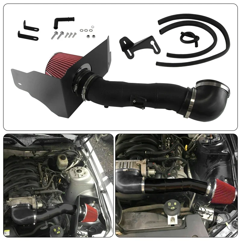 

Pipe Kit Cold Air Intake & Air Filter Fits for Ford Mustang GT Model 4.6L V8 Engine 2005-2009