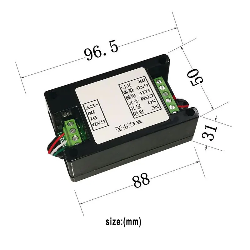 WG Signal To Door Switch WG Relay Transfer Module Dry Contact Switch Suit For RFID Reader / Finger/Face Device Output Wg Format