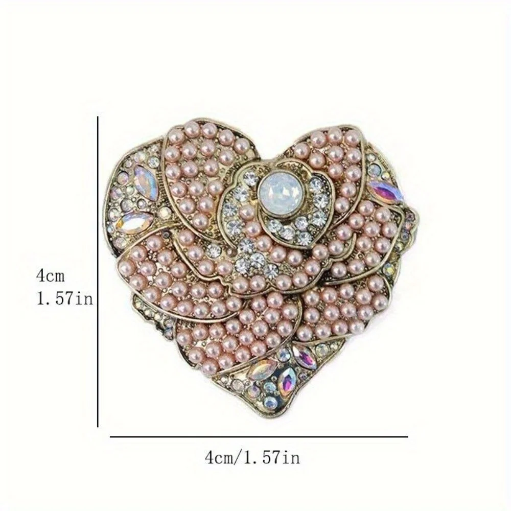 الباروك الفاخرة القلب تصميم الرجال والنساء بروش دبابيس ، قصر نمط مجوهرات اكسسوارات ، WeddingHolidayPartyCoupleSurpriseGift