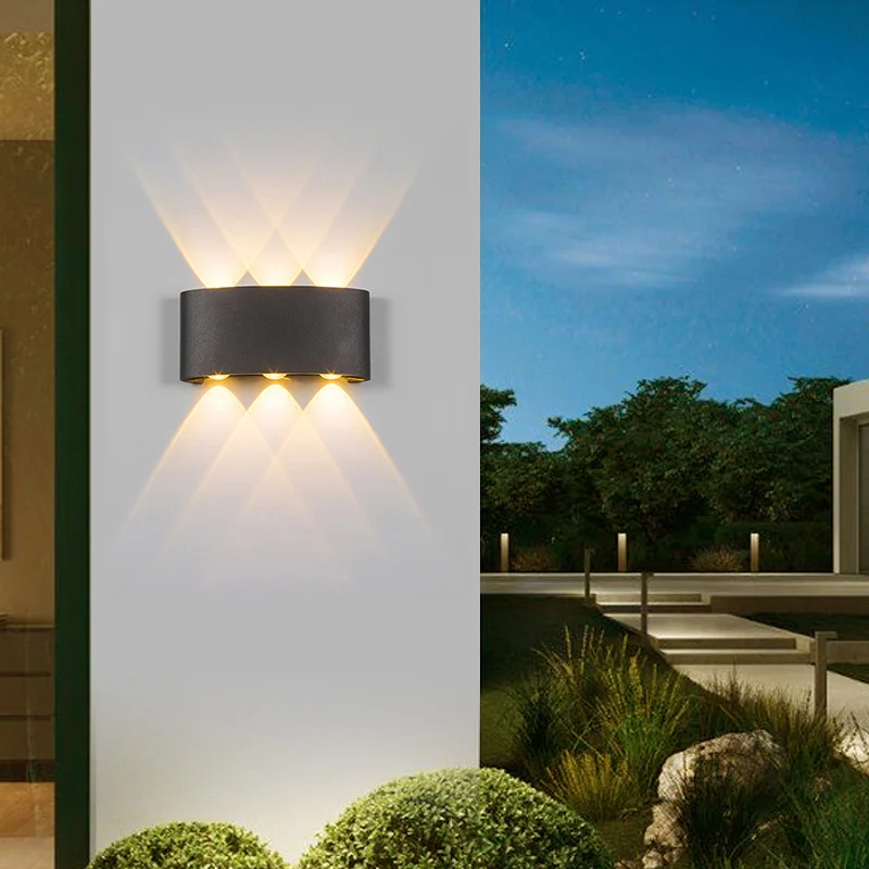 Imagem -04 - Lâmpada de Parede Exterior ao ar Livre à Prova Dip65 Água Ip65 Alumínio Led Luminoso Interior Simples Moderno Jardim Pátio Villa Varanda Lâmpada Parede