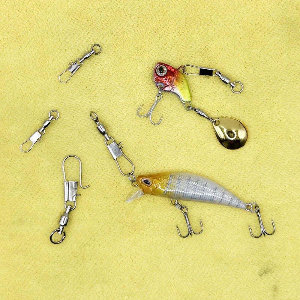Dndyuju 20 stücke Angeln schwenkt Kugellager Inter lock Snap Pin Edelstahl Angeln Zubehör Angel köder Pin connector – Detail 8