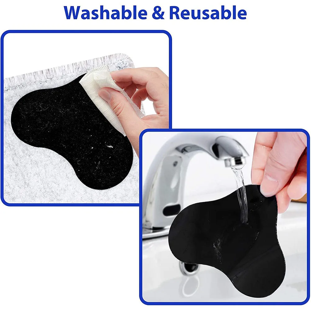 10Pcs Fixed Rug Pads Strong Hold Carpet Gripper for Dance Mats Bathroom Rugs No Residue Removable Design Carpet Stickers