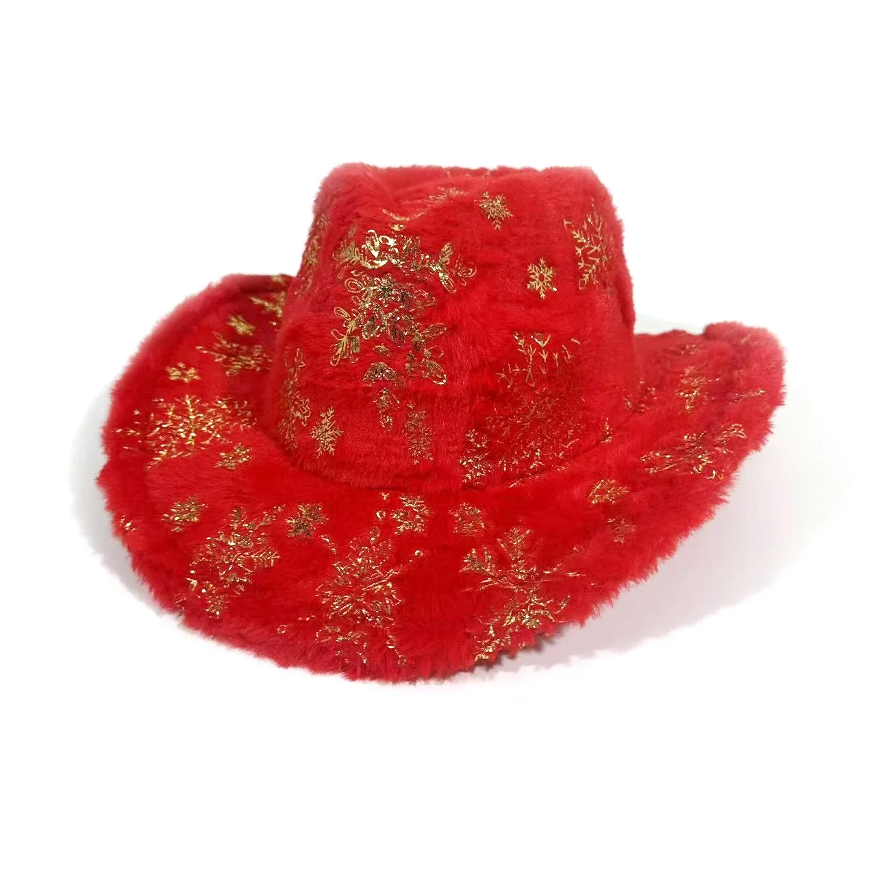 Denim Jazz Hat with Snowflake Solid Color Design for Autumn Winter Fashion Simple Versatile Temperament Christmas Decoration