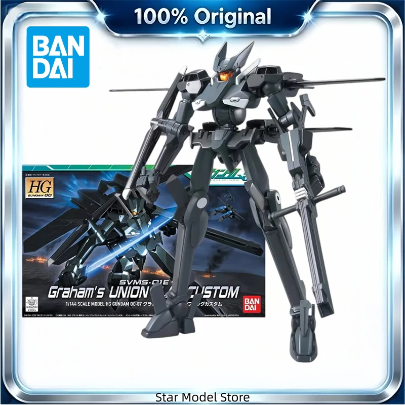 In Stock Original Bandai HG Graham's Union Flag Custom SVMS-01E 1/144 PVC 14cm Anime Character Collectible Display Toy