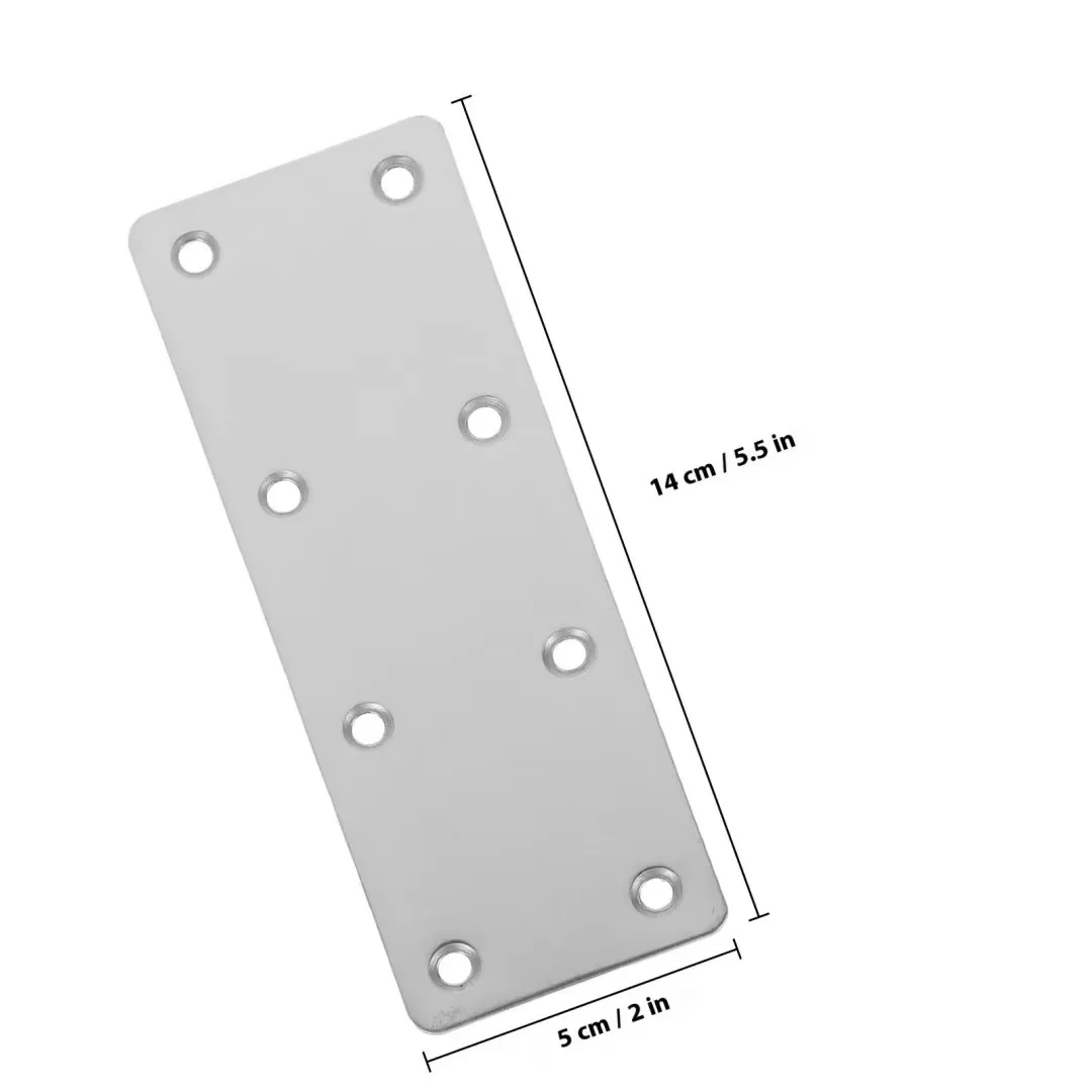4 pieces of stainless steel brackets, suitable for wooden materials, easy to install, with perforated metal plates