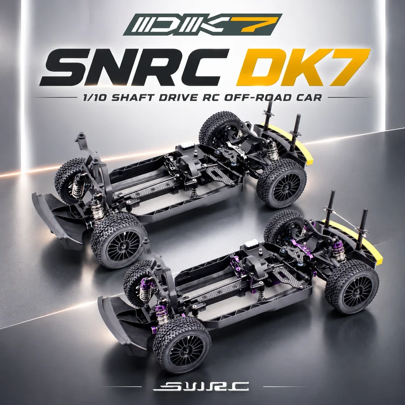 New 1/10 SNRC DK7 Shaft‑Driven Remote Control 4WD Rally Off‑road Vehicle Electric RC Frame Chassis Model With Transparent Shell