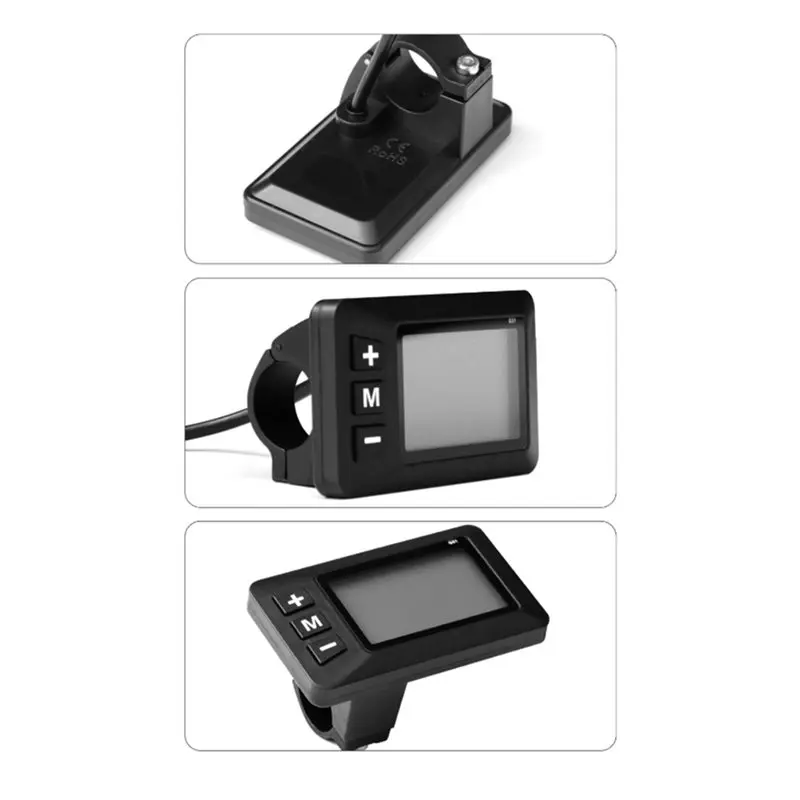 2X Bike 5-Pin LCD Speed Display Waterproof Design Multi Voltage Support 24V/36V/48V Electric Scooter Accelerator