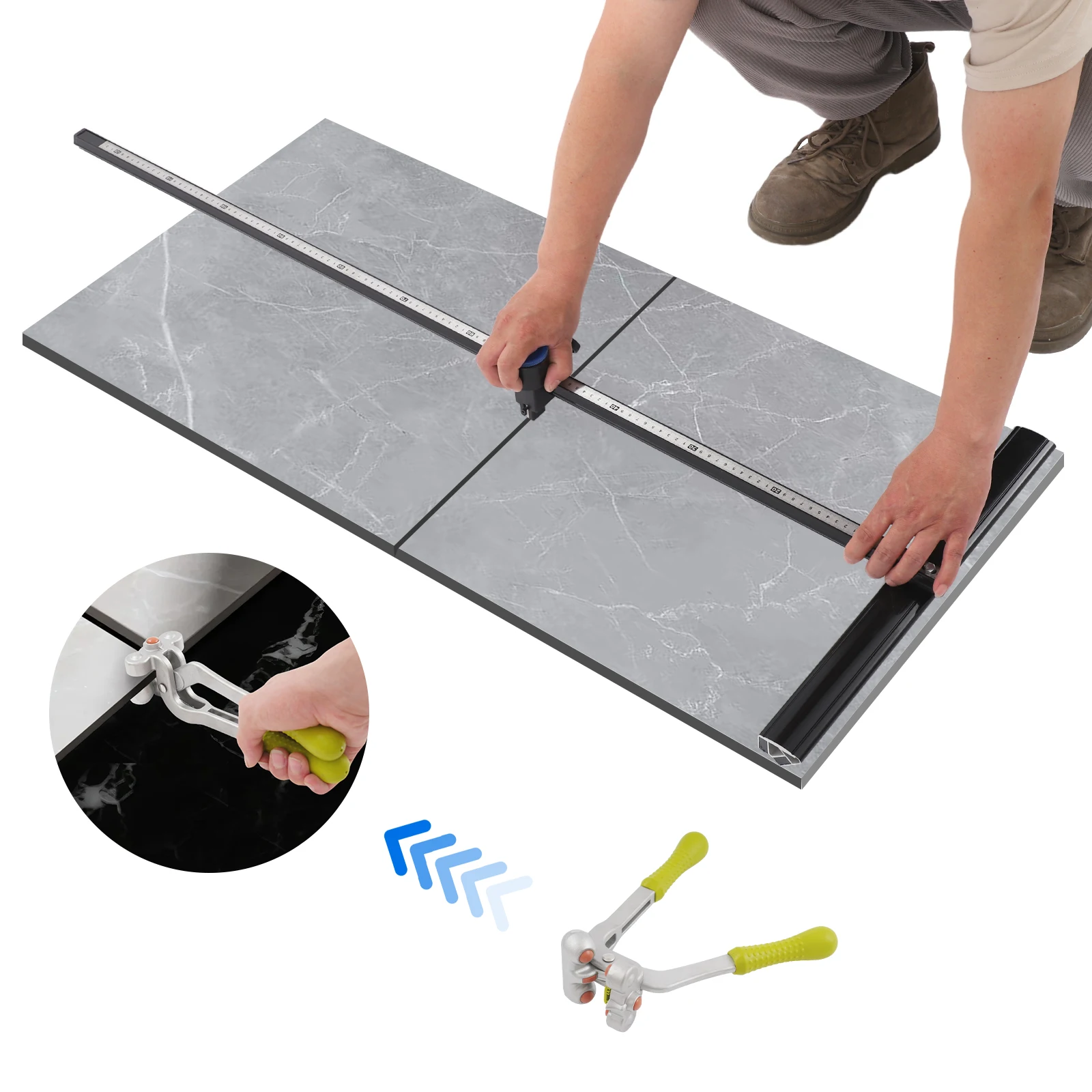 

Portable Tile Cutter Manual base with 20 pulleys Tile Cutting Tool 2 spare blades within 20mm thick diamond tiles wall tiles