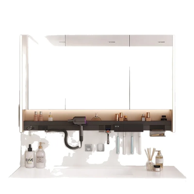 Wall-mounted smart bathroom mirror cabinet multi-functional, wall-mounted integrated bathroom cabinet