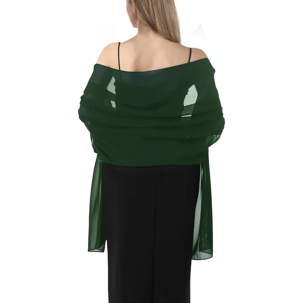 

Chiffon Shawls and Wraps for Evening Dresses Women Elegant Soft Scarf Bridal Scarve Wedding Stole