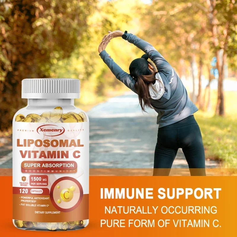 Liposomal Vitamin C Capsules 1500 Mg - Immune System and Collagen Supplement Supplement