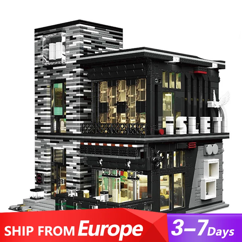 Creative Expert Modular Buildings MOC MouldKing 85006 Pub Restaurant Night Club Model 3980PCS Building Blocks Brick Puzzle Toys