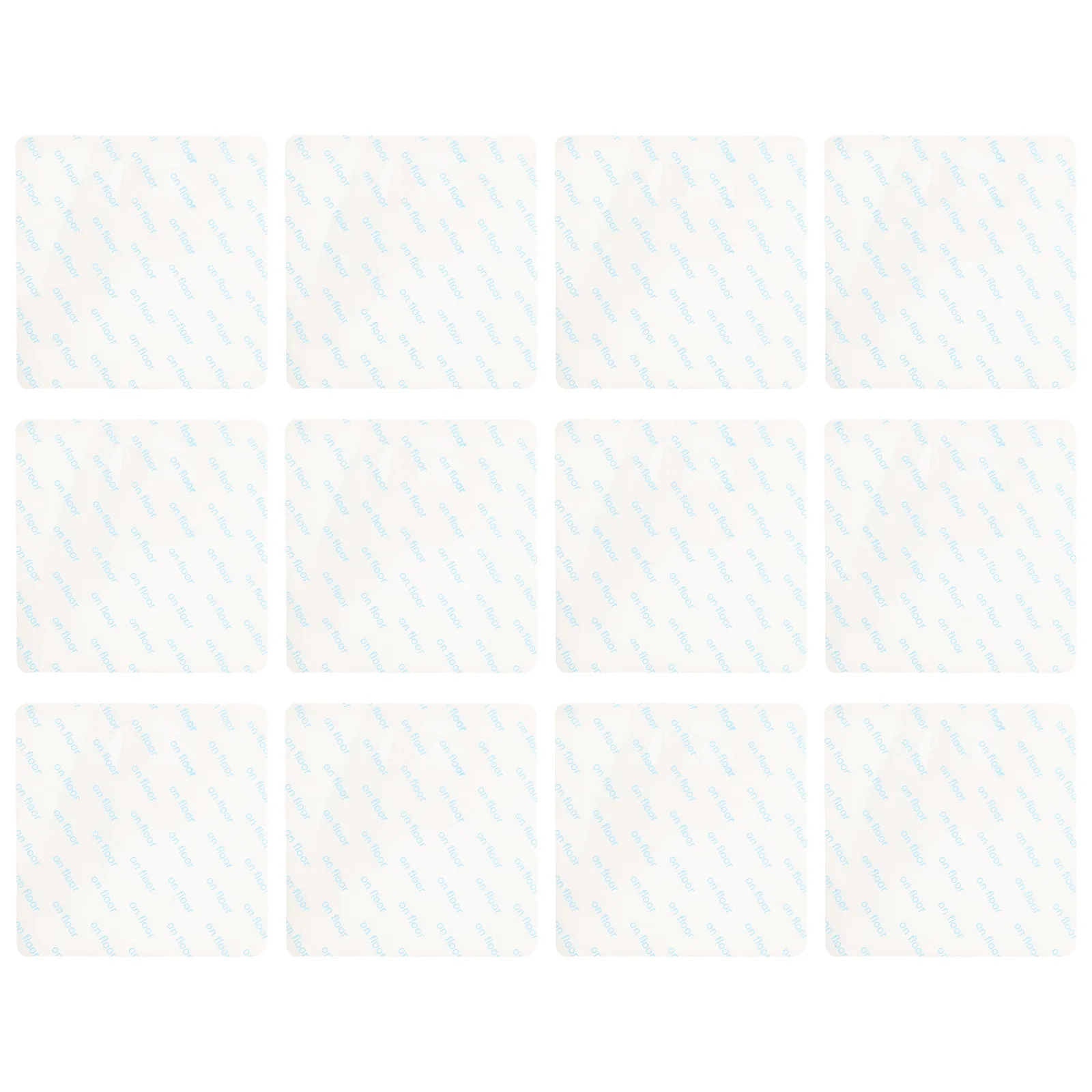 

12Pcs Square Shaped Rug Nonslip Pads Set Double Sided Carpet Stickers for Area Rugs on Hardwood Laminate Anti Sliding Grippers