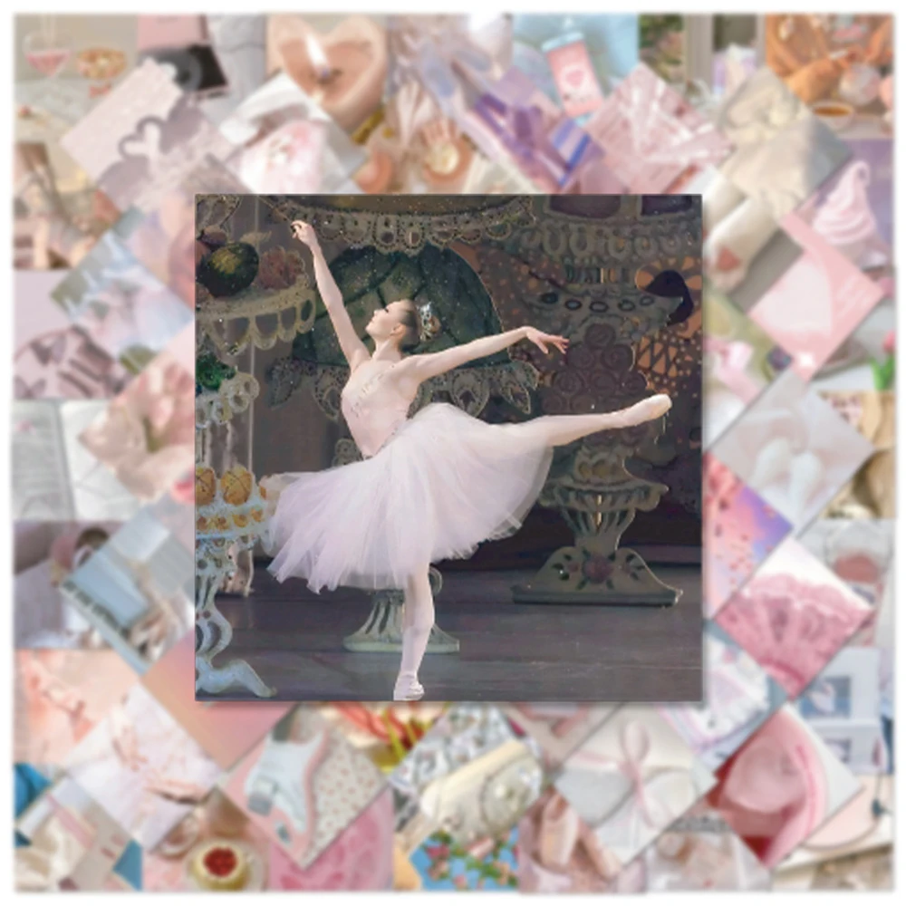 

10/30/60PCS INS Artsy Aesthetic Graffiti Stickers Cartoon Decoration Decals DIY Guitar Diary Laptop Pink Ballet Girl Sticker Toy