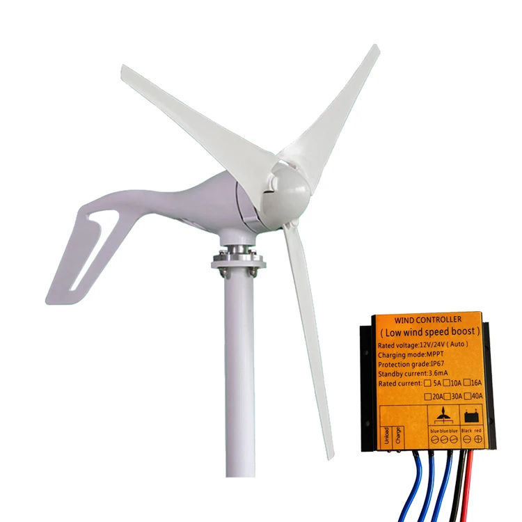 Horizontal Axis Wind Power Generation Alternative Energy Generator Off-grid Wind Turbine With MPPT Controller