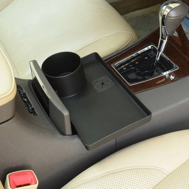 Ergonomic Auto Cup Stand with Not Slip & Mesh Drainages Design Car Organiser for Long Commutes & Road Trip