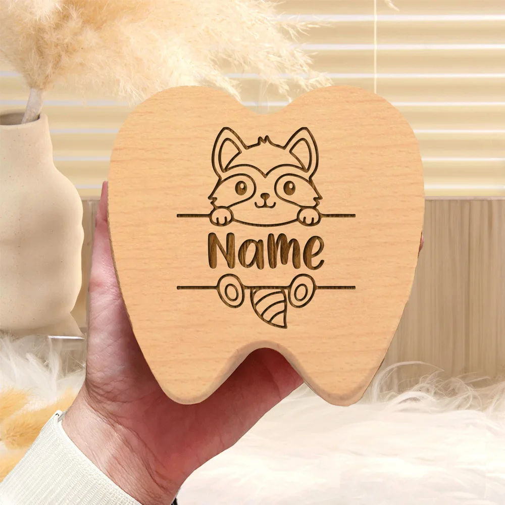 Personalized Tooth Fairy Box Baby Teeth Keepsake Box Tooth Fairy Holder New Baby Gifts Kids Birthday Gift