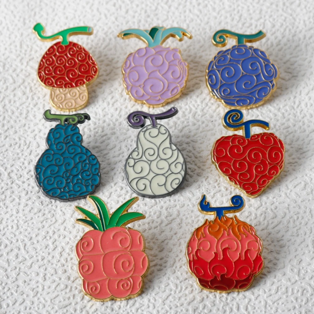 One Piece Anime Devil Fruit Brooch: Creative Rubber, Burning, Vibrating, Wires, Everyone's Surgery Fruit Badge