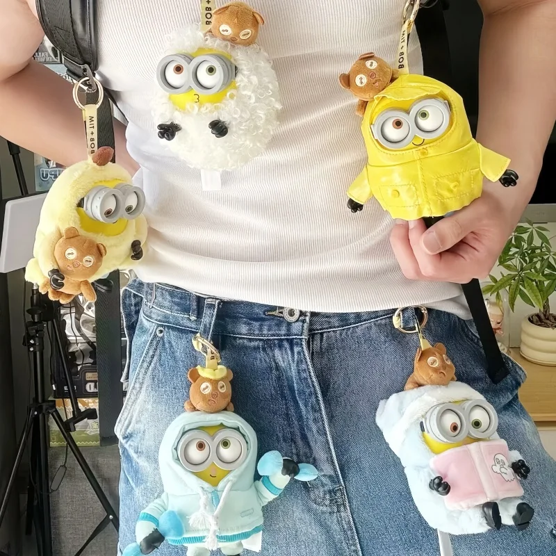 

Новый оригинальный 52 игрушки Боб Тим Миньоны друзья вместе серии виниловый плюшевый кулон глухая коробка Коллекционный подарок на Рождество и день рождения