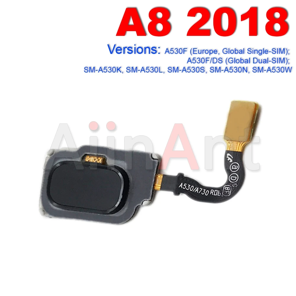 Aiinant Home Button Touch ID Fingerprint Sensor Flex Cable For Samsung Galaxy A3 A5 A7 A8 2016 2017 2018 A520 A710 A720 A750