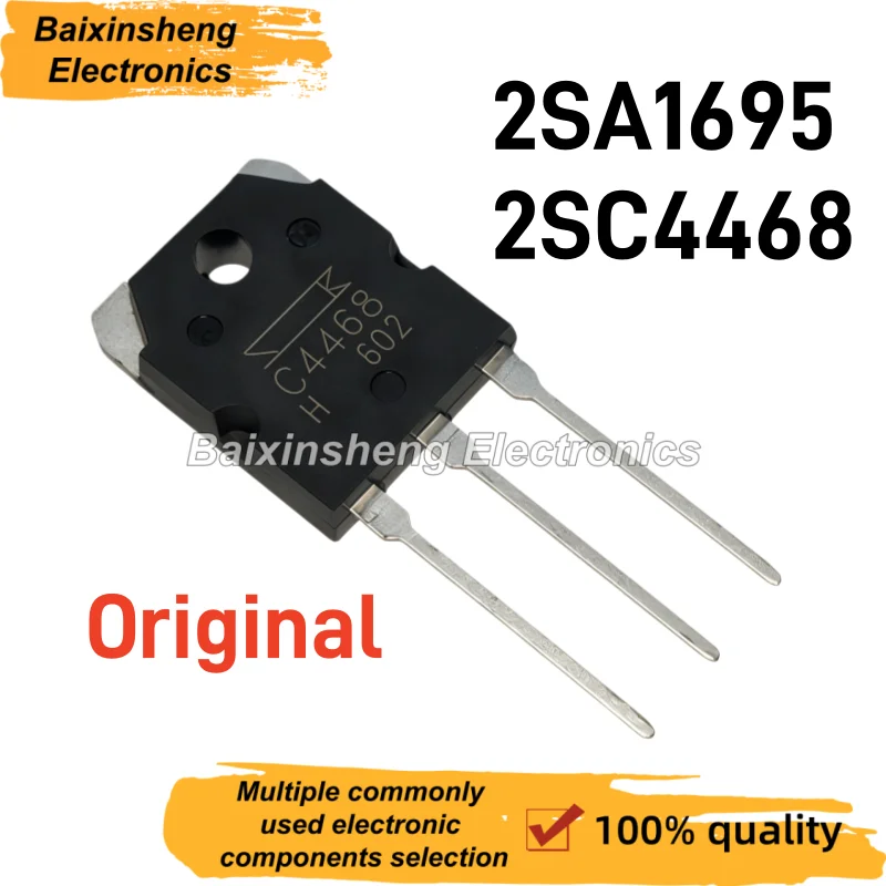 10PCS Original 2SA1695 2SC4468 TO-3P A1695 C4468 NPN PNP High Power Audio Amplifier Transistor Pair