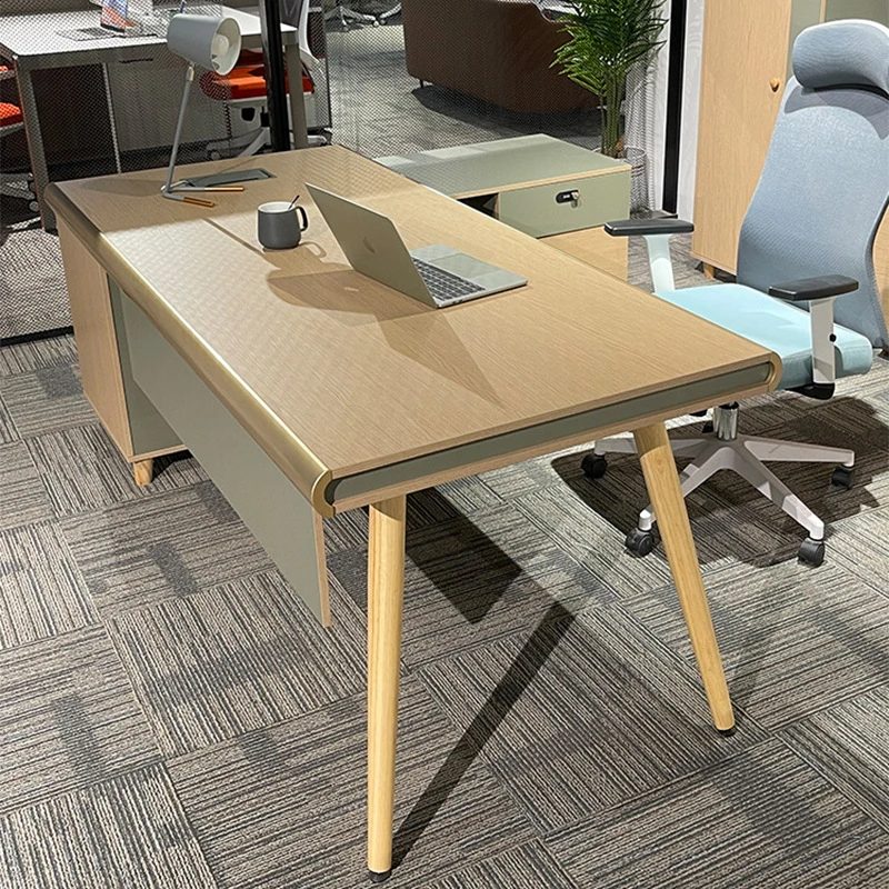 -border exclusive supply of Nordic-style simple modern office desk and chair set, desk, single supervisor desk, genera